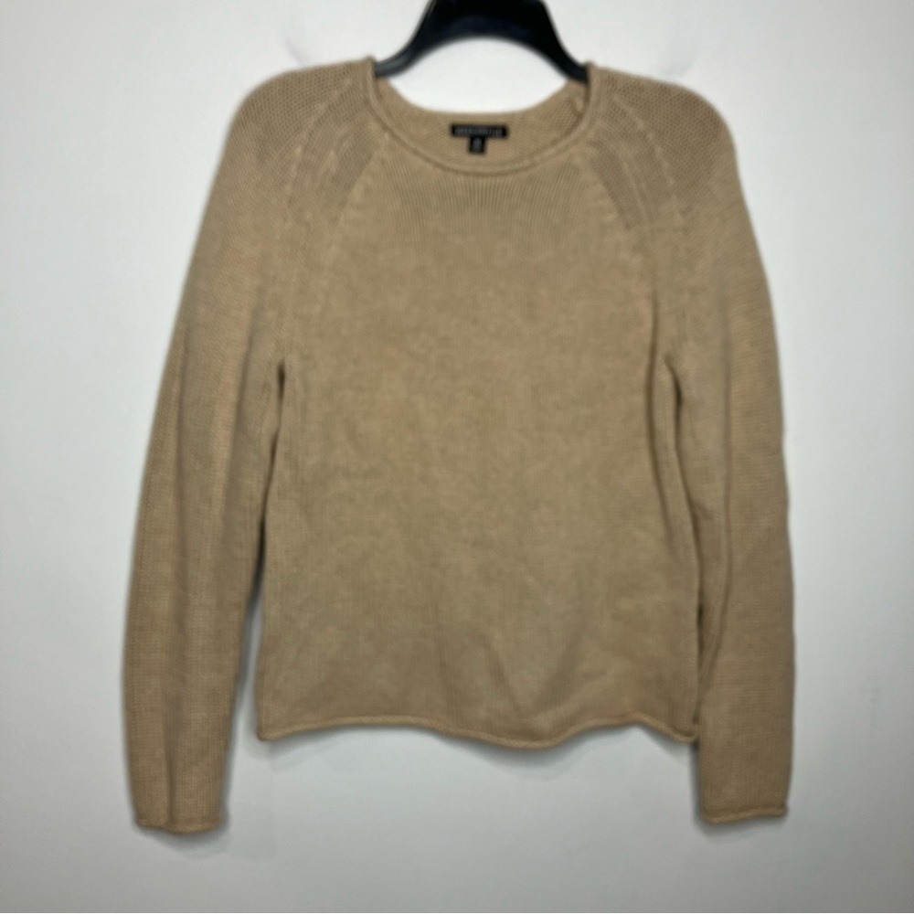 J. Crew Mercantile sweater‎ tan neutral 100% cotton size medium